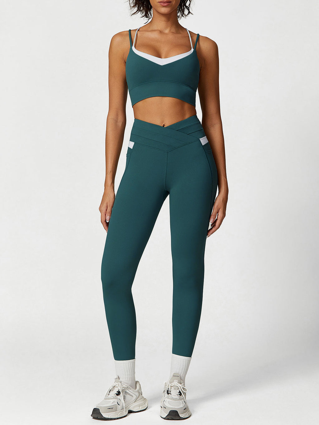 Blue Spruce High Waisted Pockets Leggings 26"