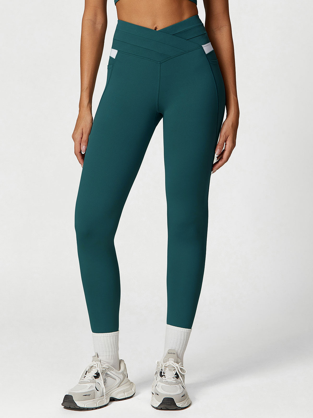 Blue Spruce High Waisted Pockets Leggings 26"