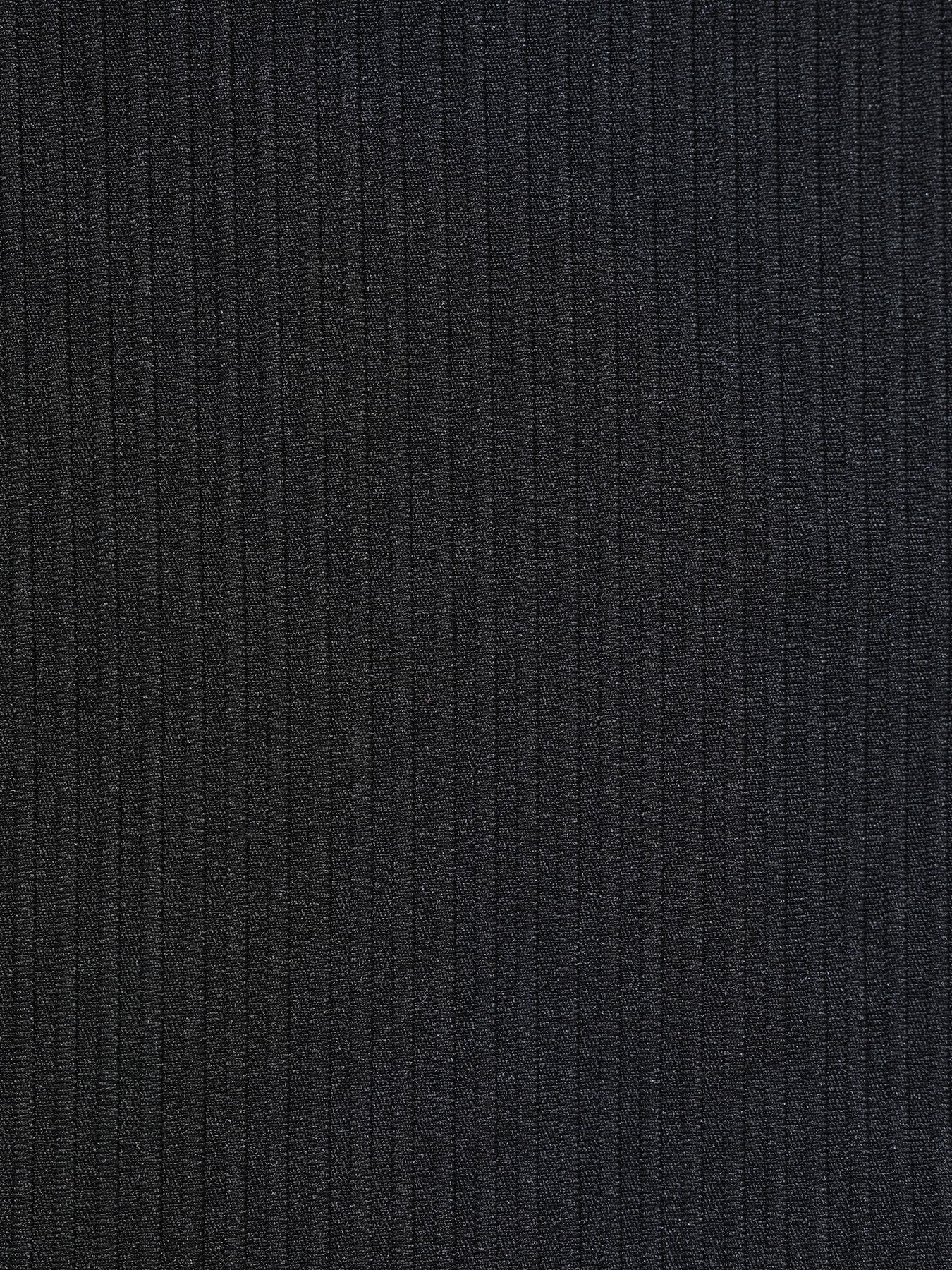 Black Contrast V Neck One-Piece Swimsuit