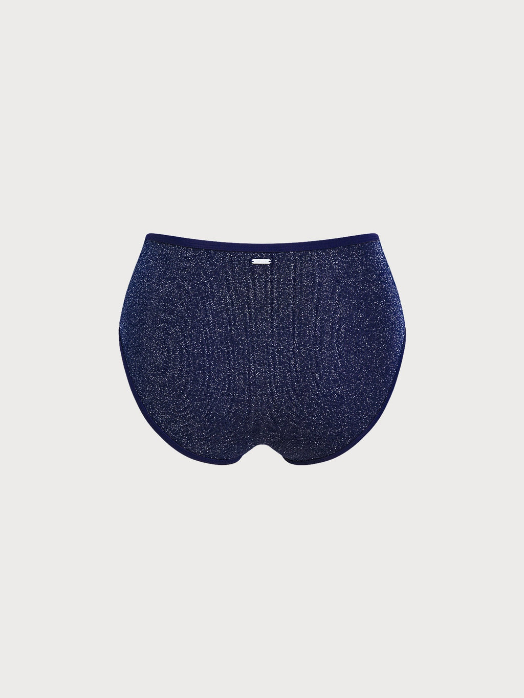 Blue Lurex Plus Size Bikini Bottom
