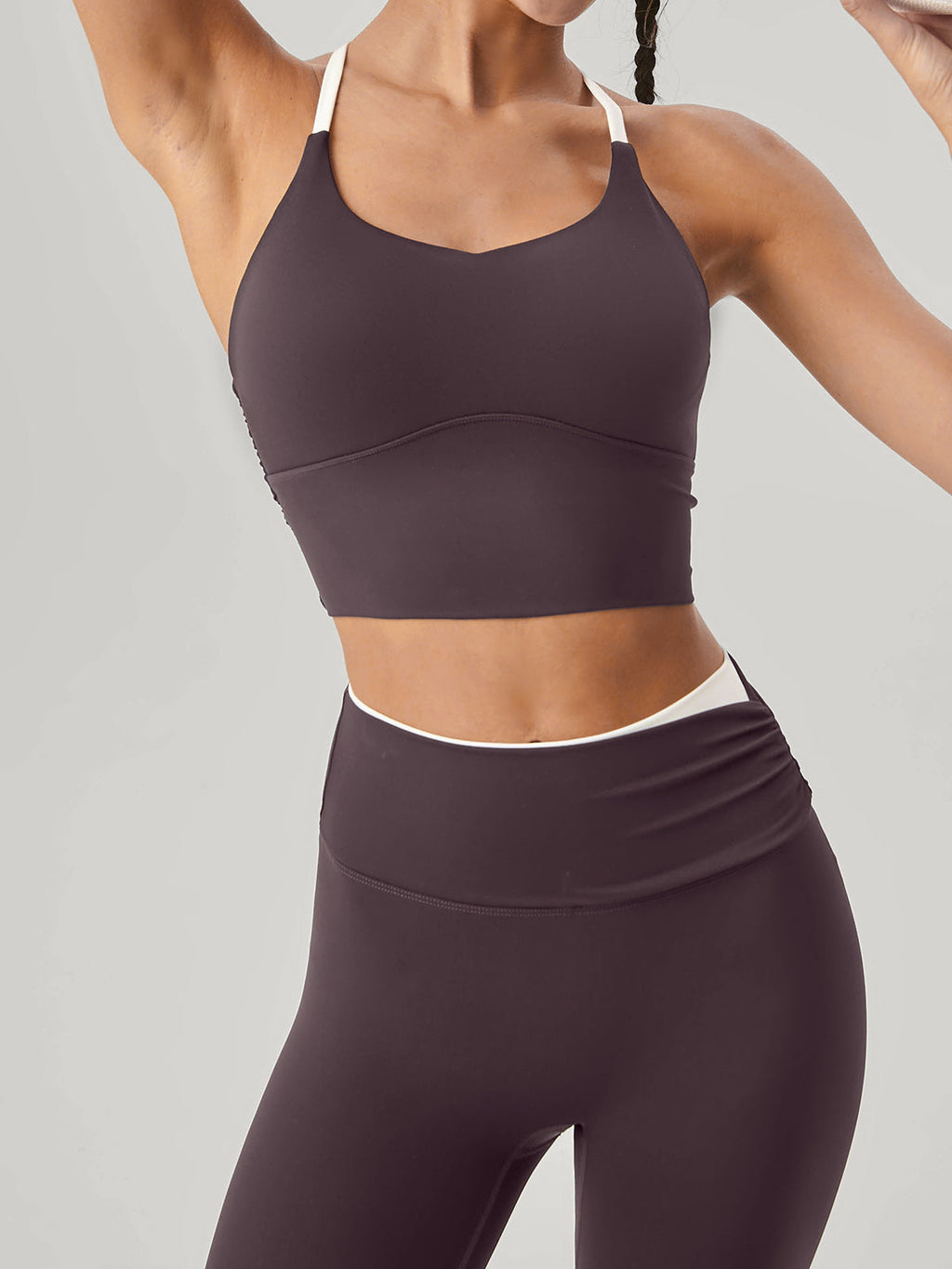 Purple Halter Sports Bra - Light Support