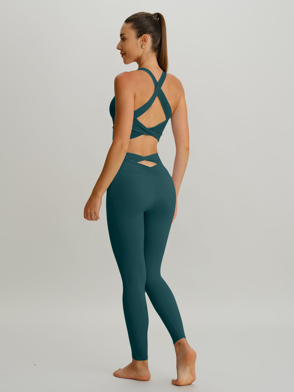 Blue Spruce Twist X-Cross Sports Bra - Light Support