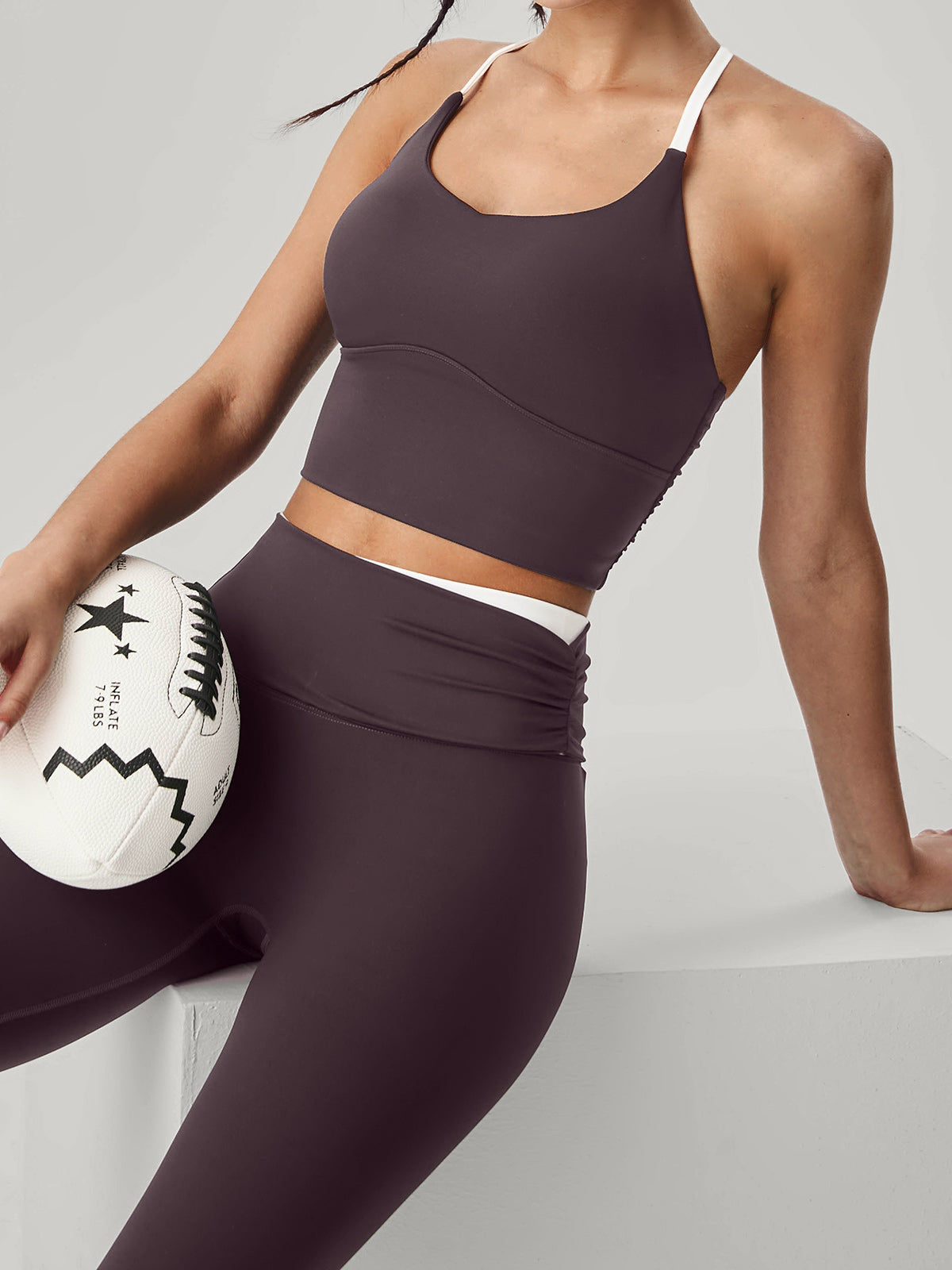 Purple Halter Sports Bra - Light Support