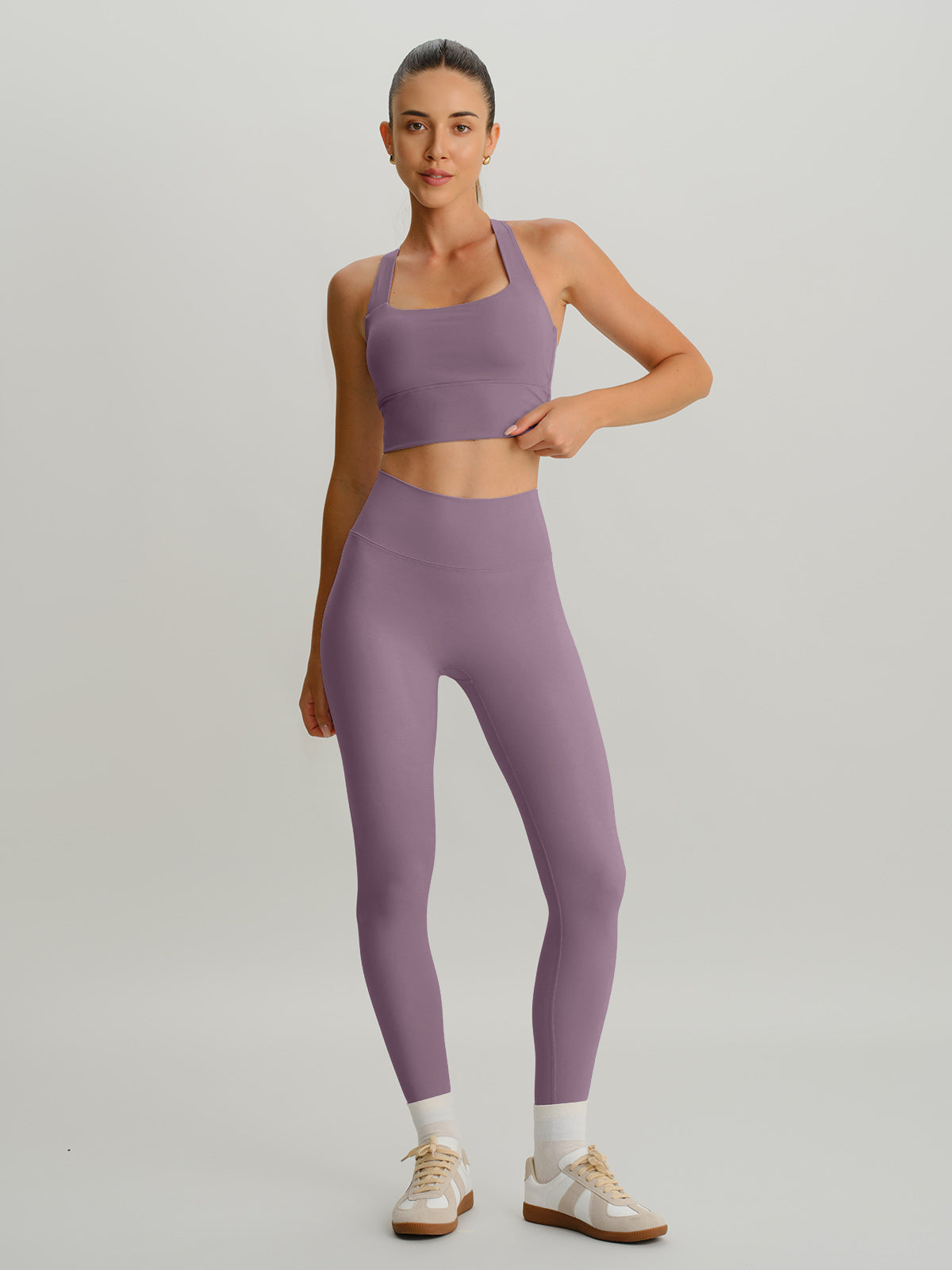 Purple Twist X-Cross Sports Bra - Light Support