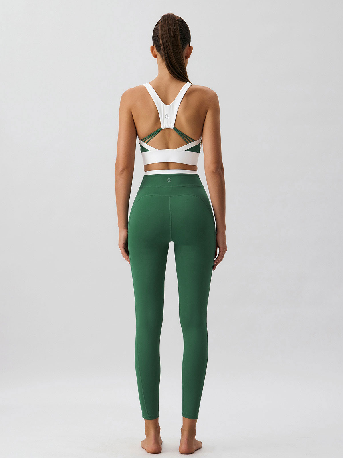Green Natural V-Waisted Leggings 25"