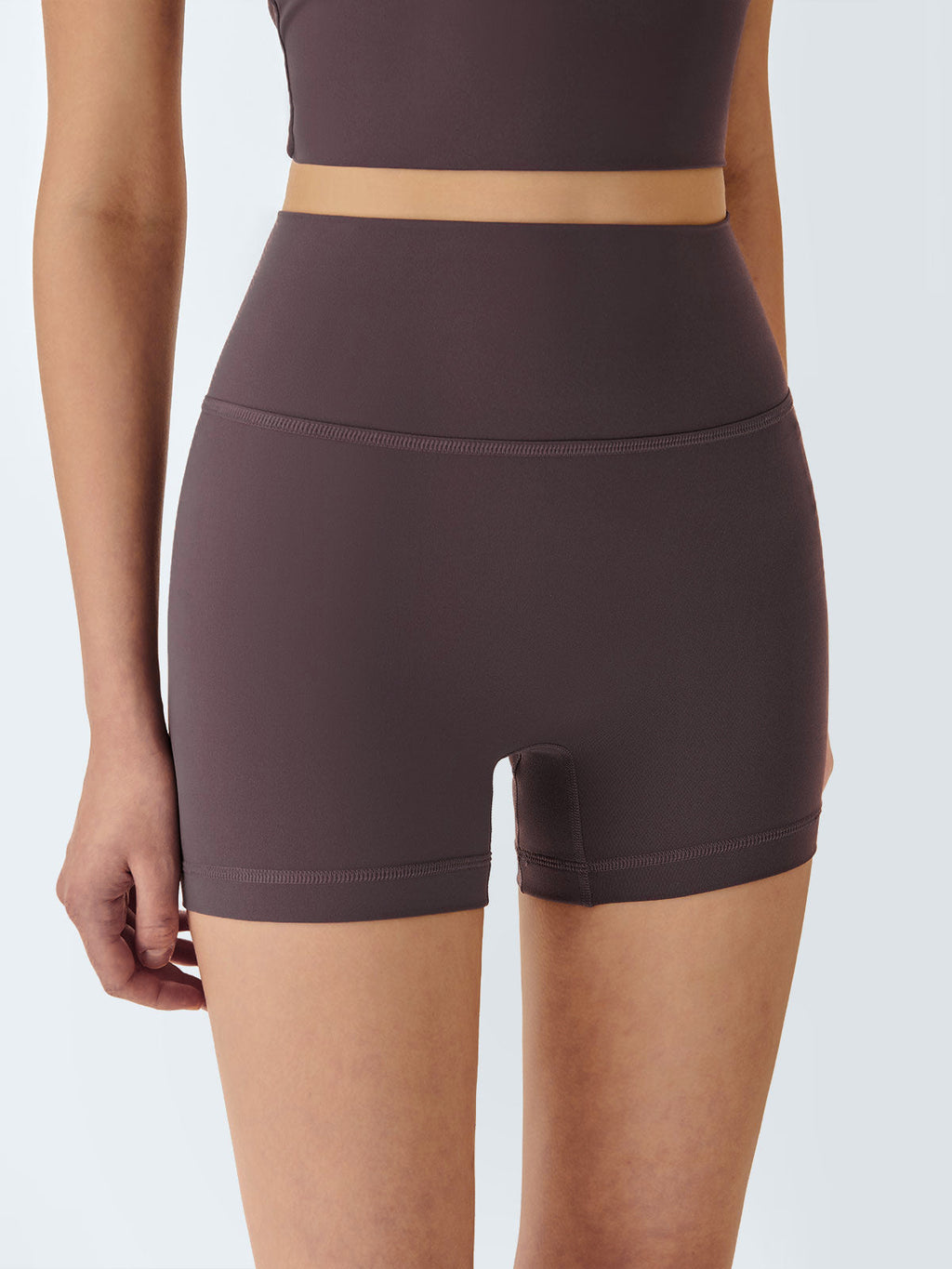 Purple Cut Out Shorts 3"