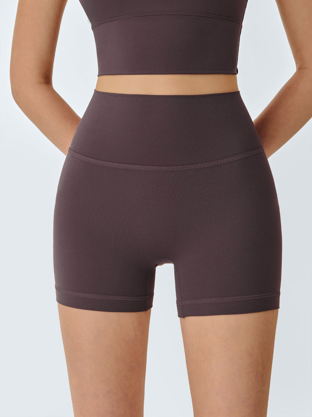 Purple Cut Out Shorts 3"