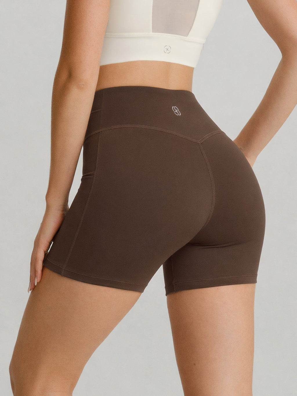Coffee High Waisted Shorts 3"