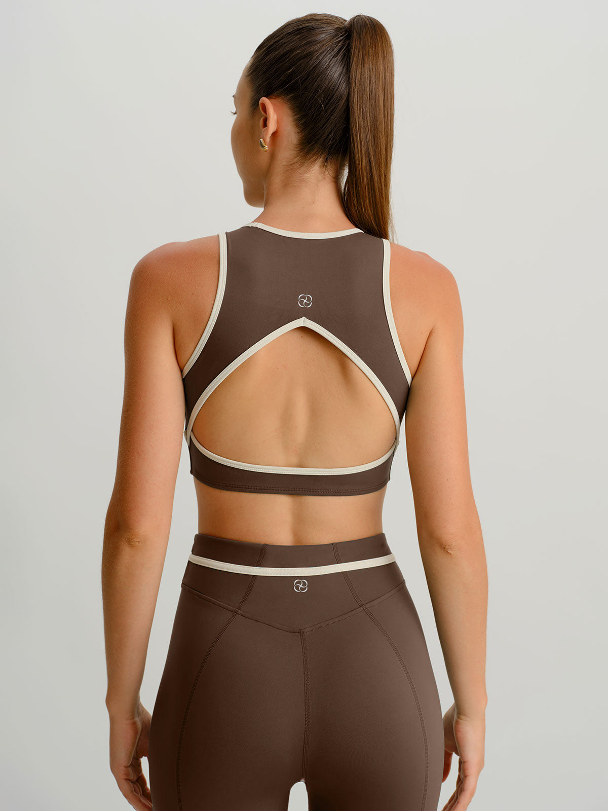 Coffee Round Neck Line Tank Top