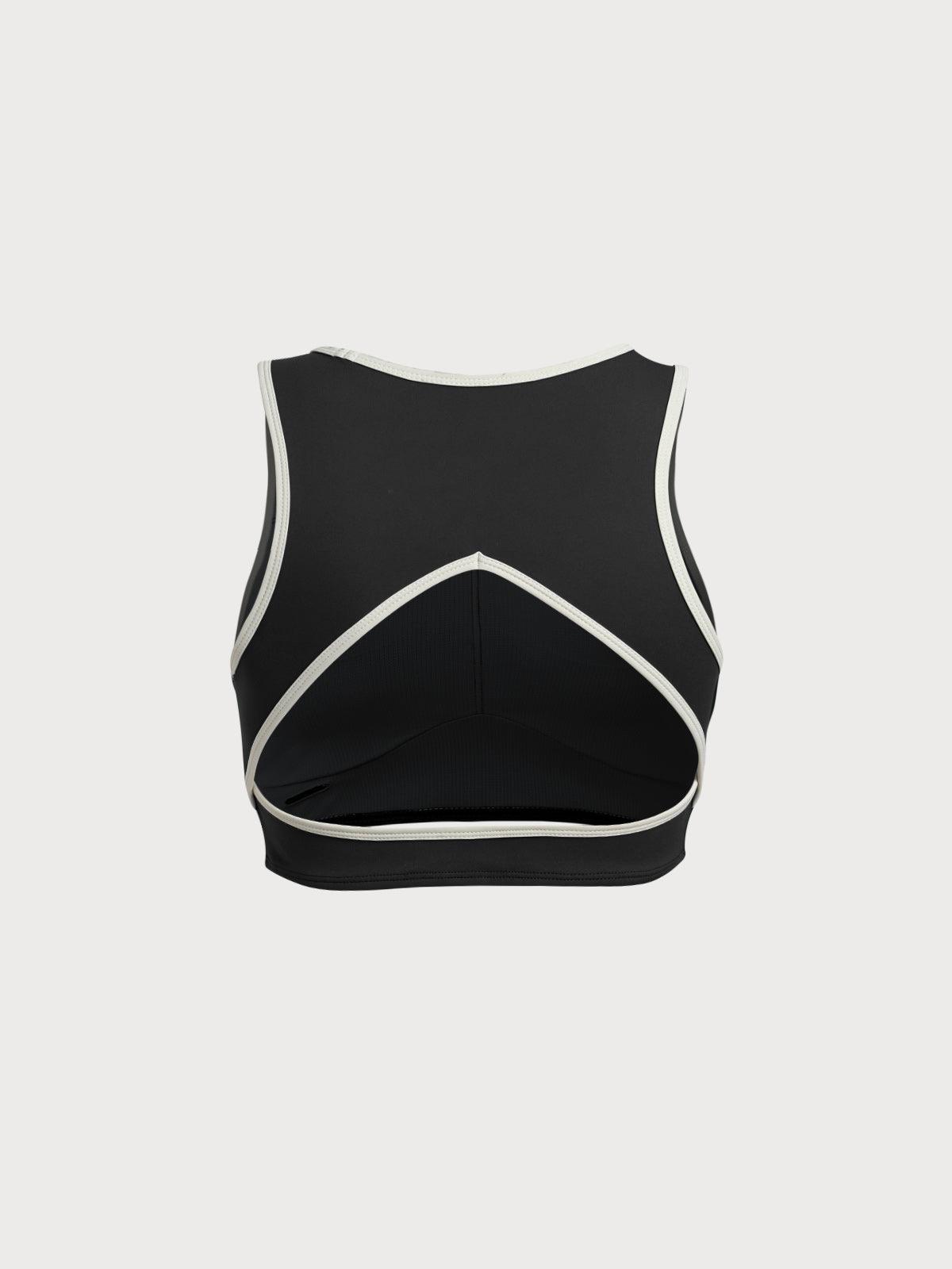 Black Round Neck Line Tank Top