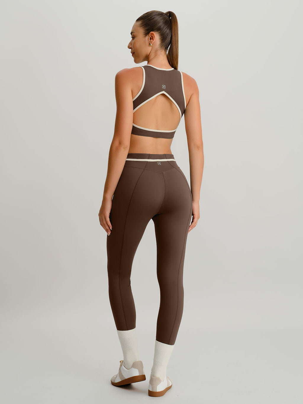 Coffee Round Neck Line Tank Top