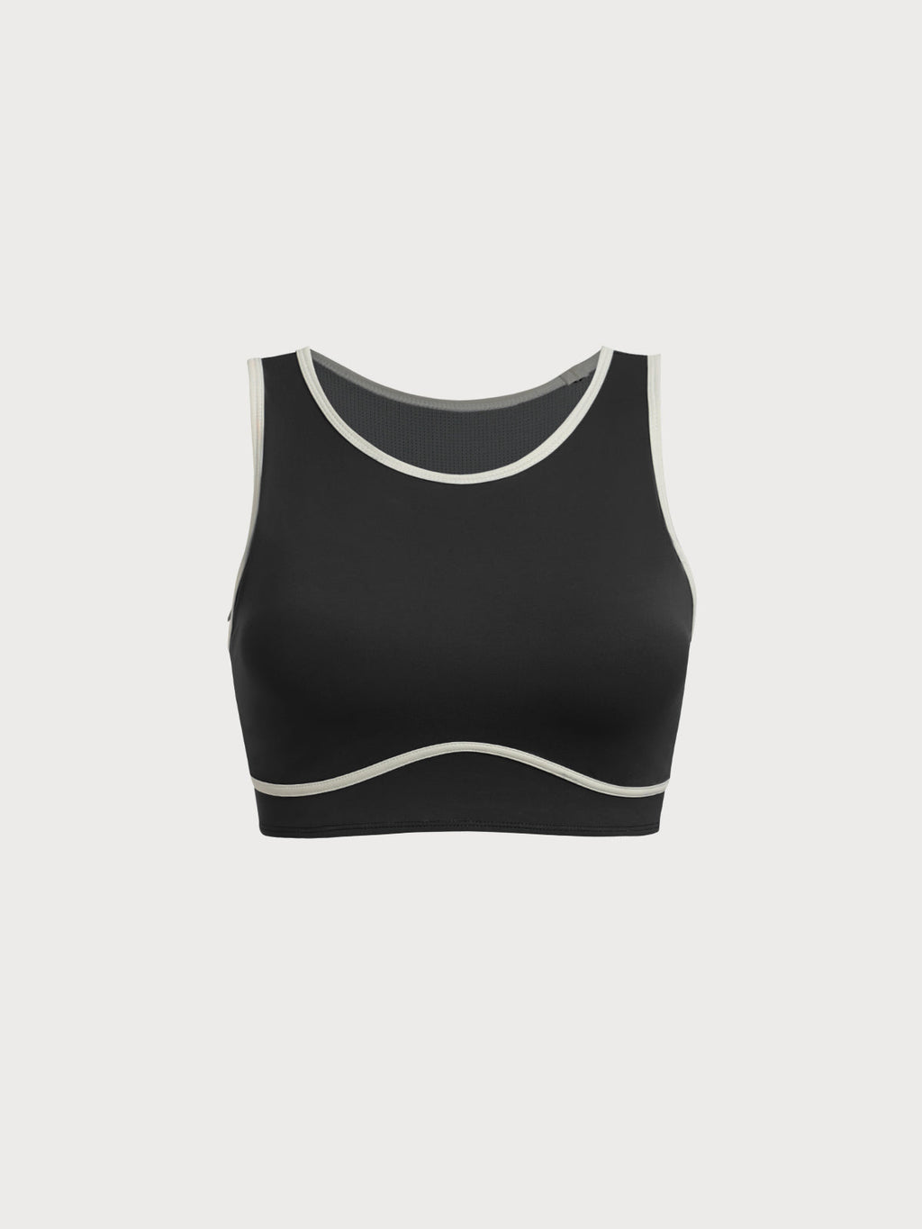 Black Round Neck Line Tank Top