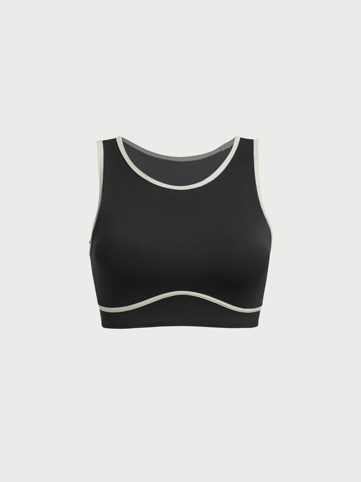 Black Round Neck Line Tank Top