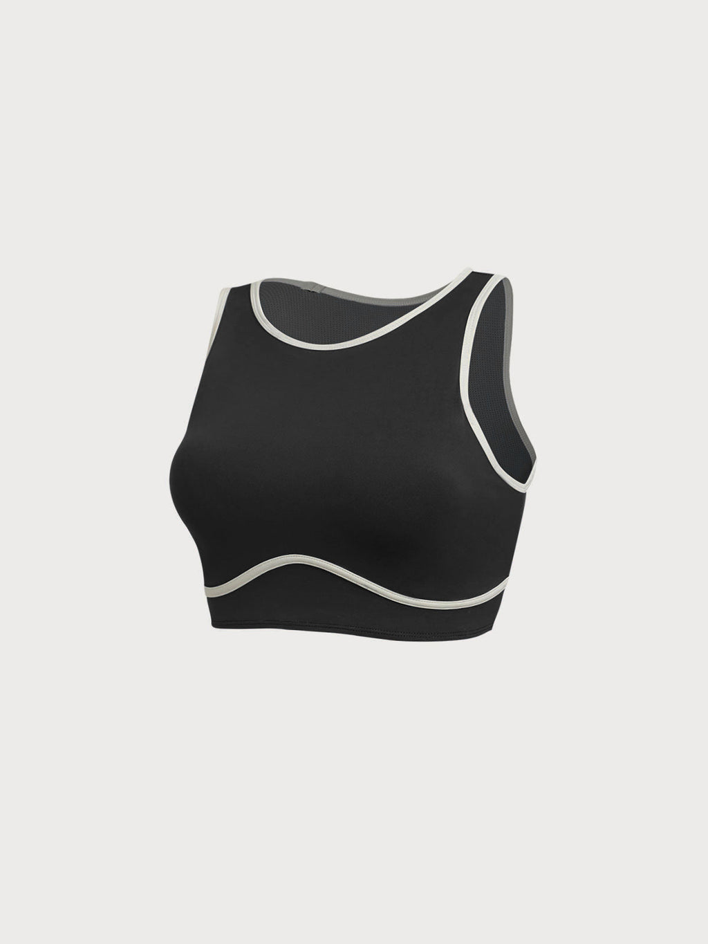 Black Round Neck Line Tank Top
