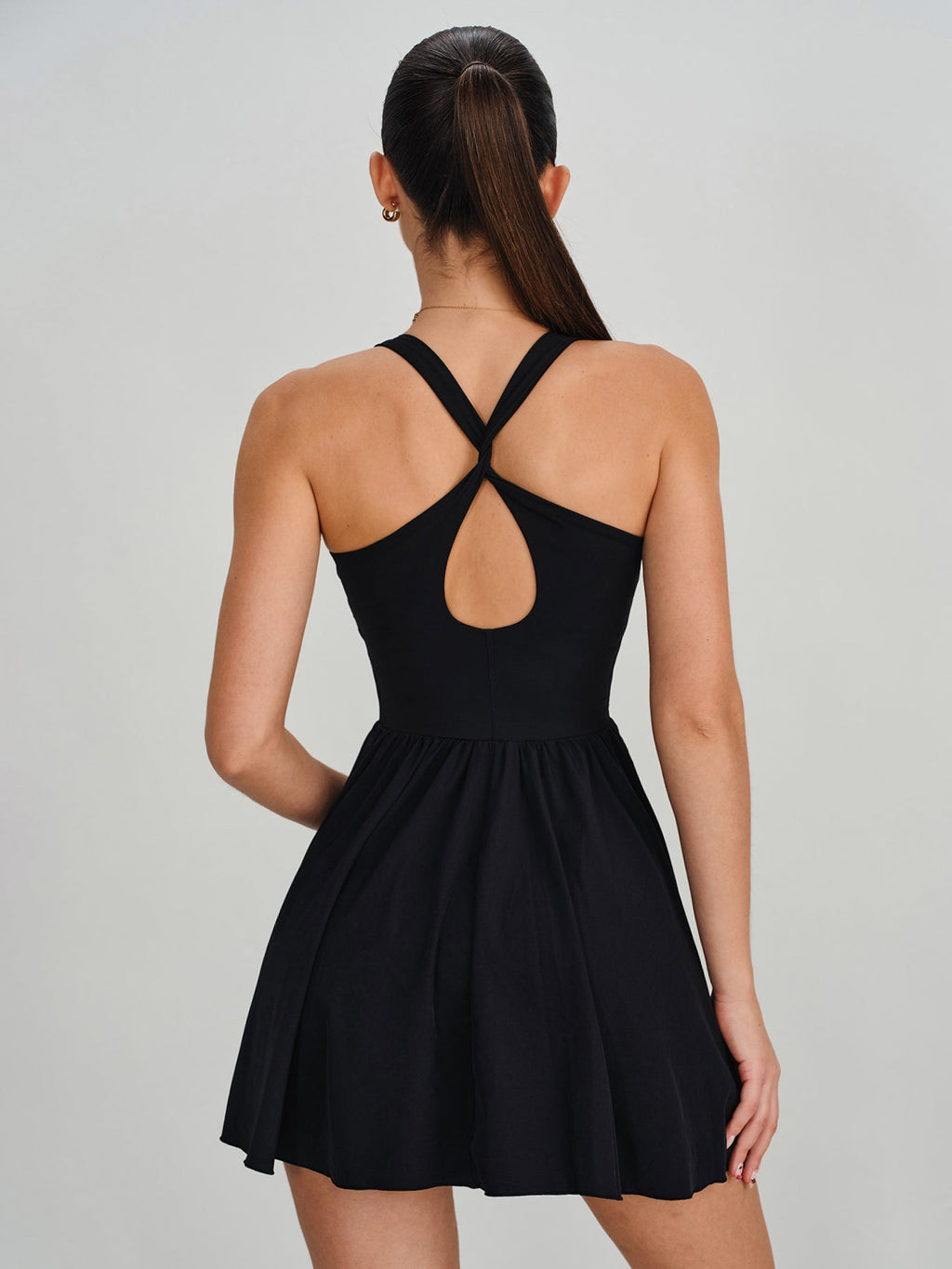 Black X-Back Dress