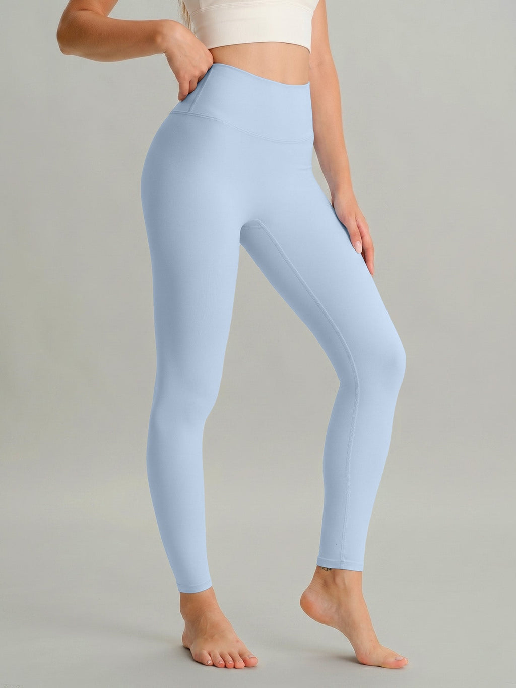 Light Blue High Waisted Leggings 24"