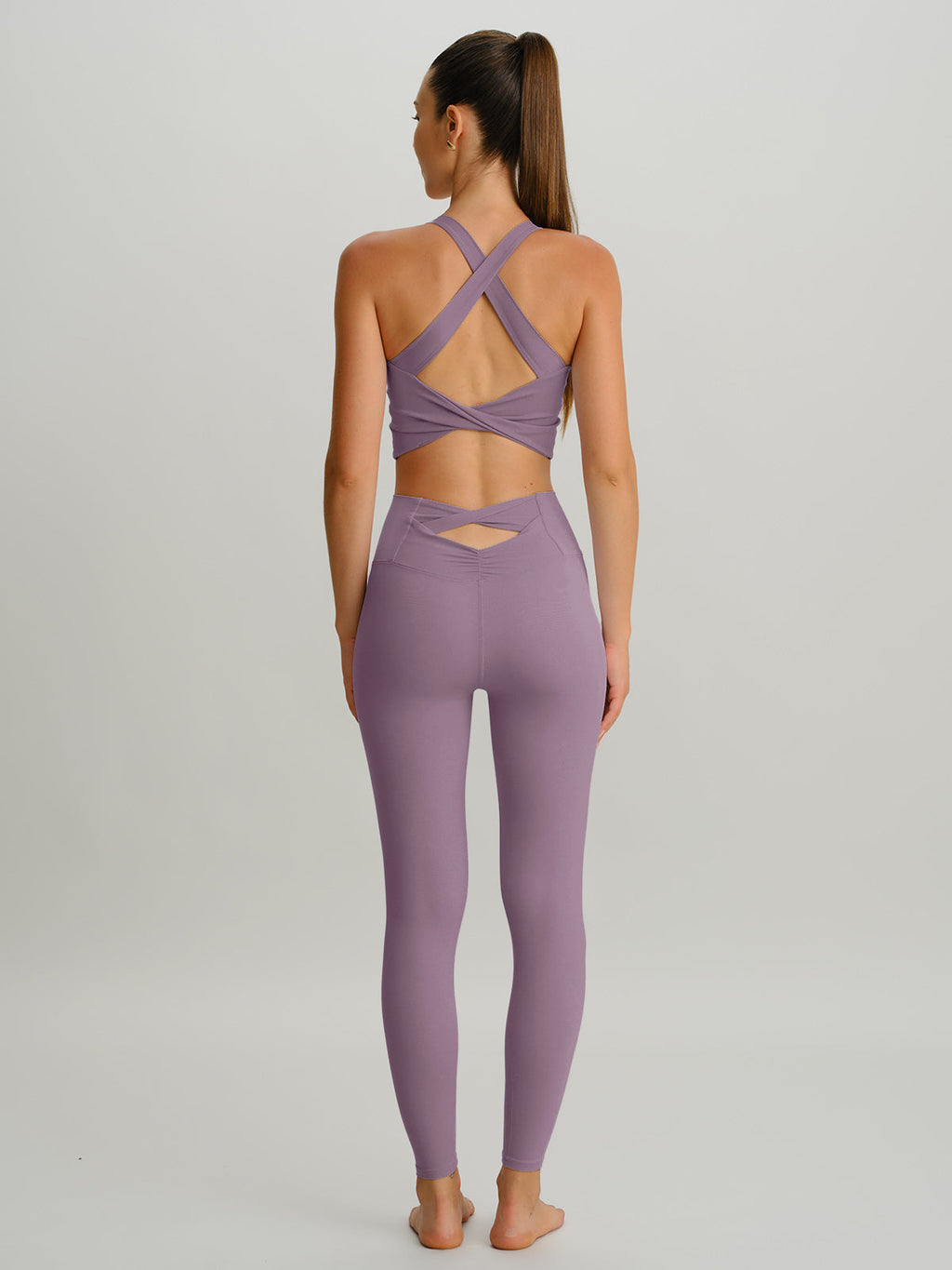 Purple Cut Out Leggings 24"