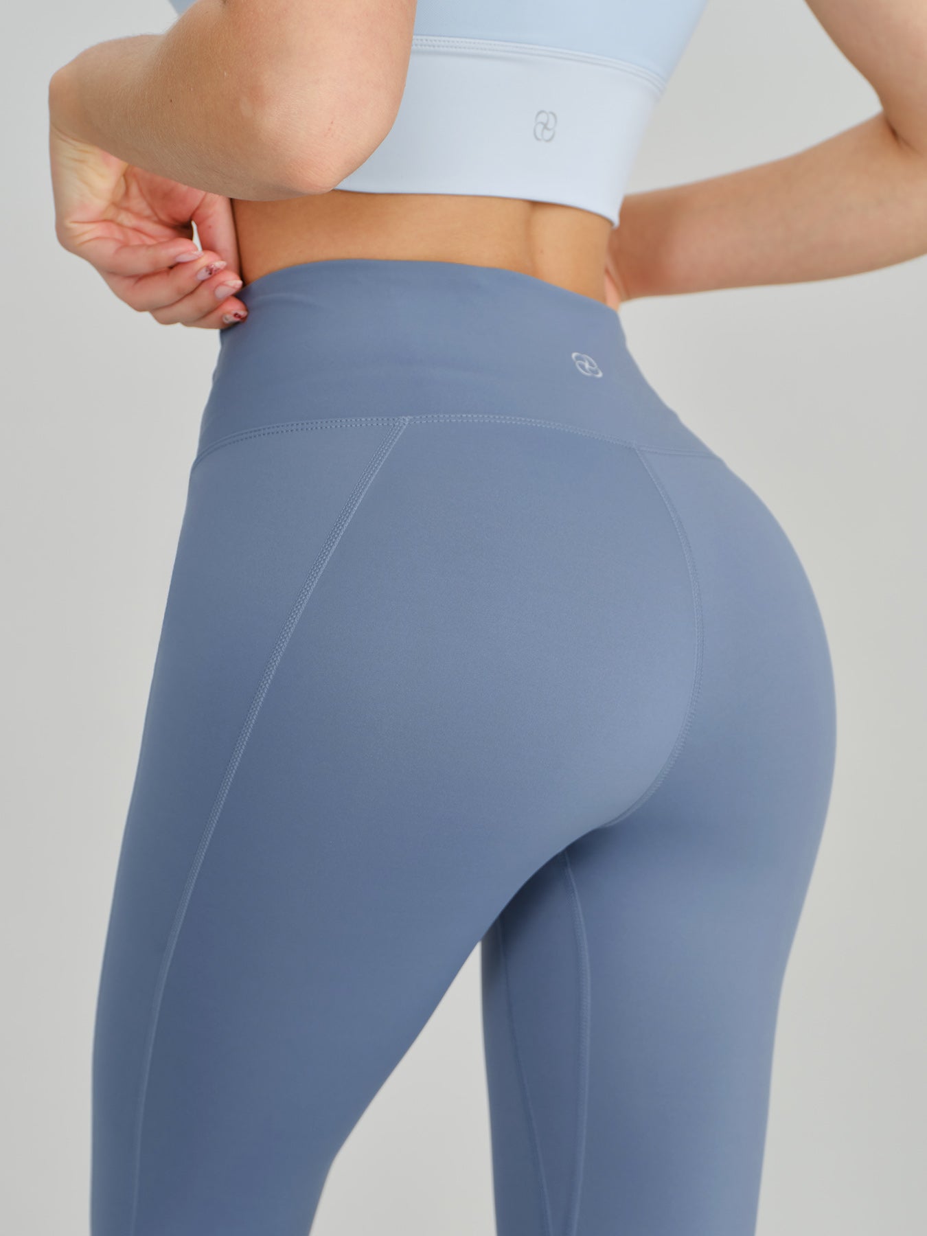 Blue High Waisted Leggings 27"