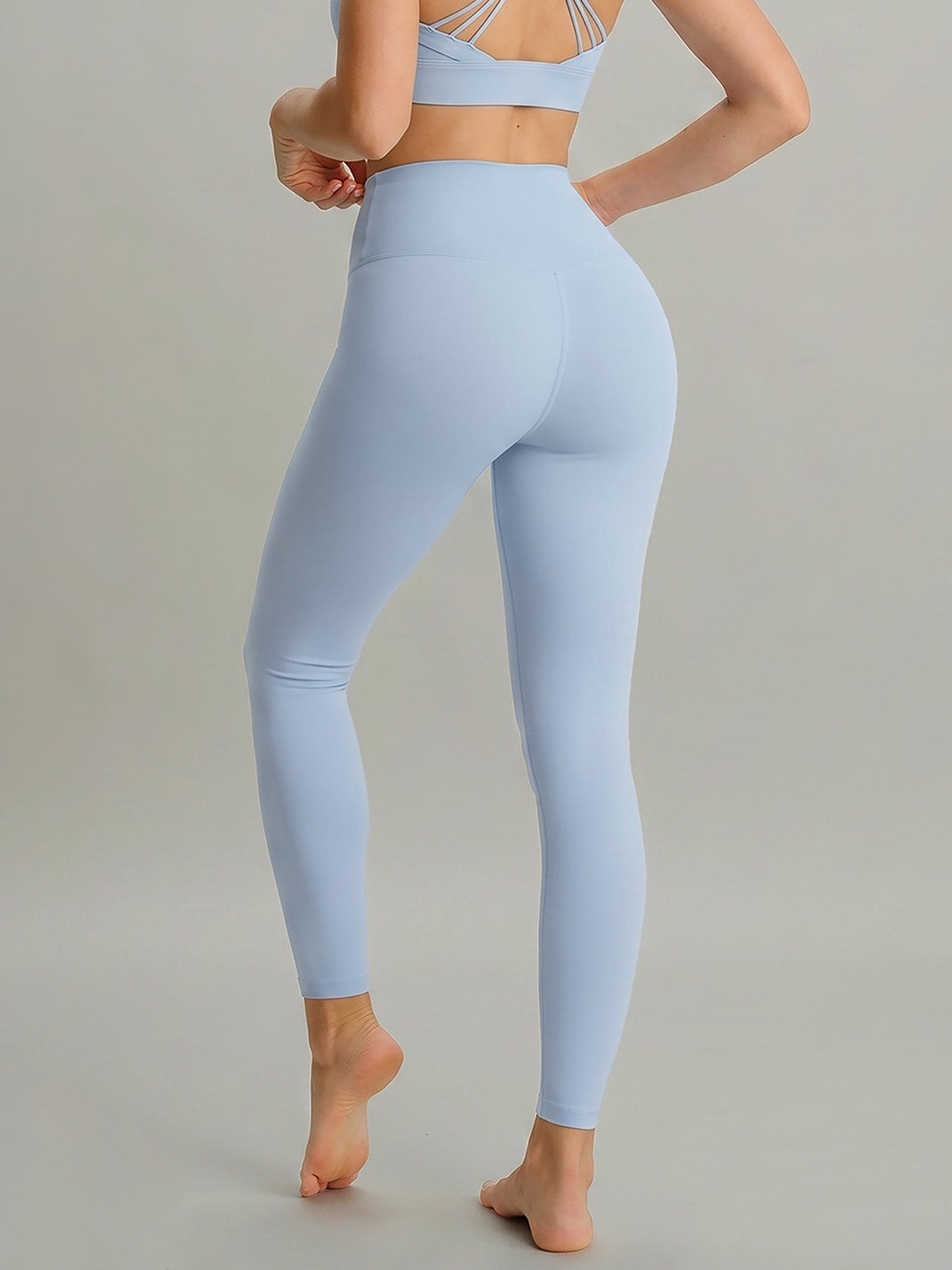 Light Blue High Waisted Leggings 24"