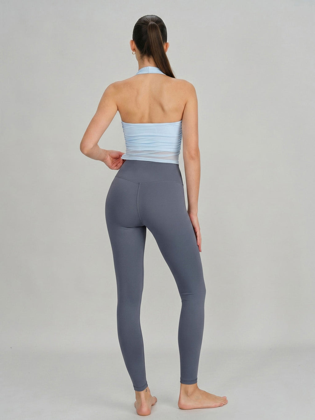 Blue High Waisted Leggings 24"