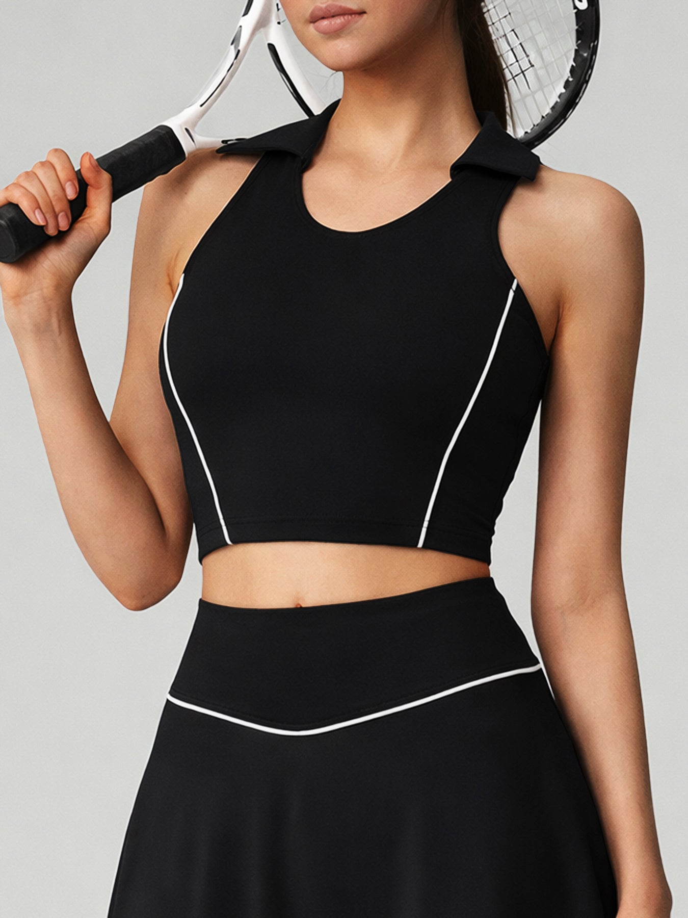 Black A-Line Sport Skirt