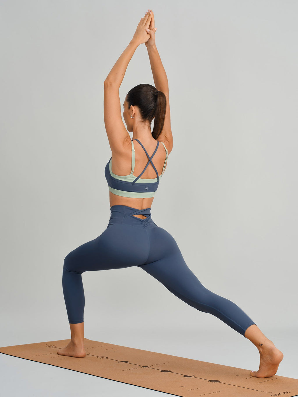 Blue Contrast Bralette Sports Bra