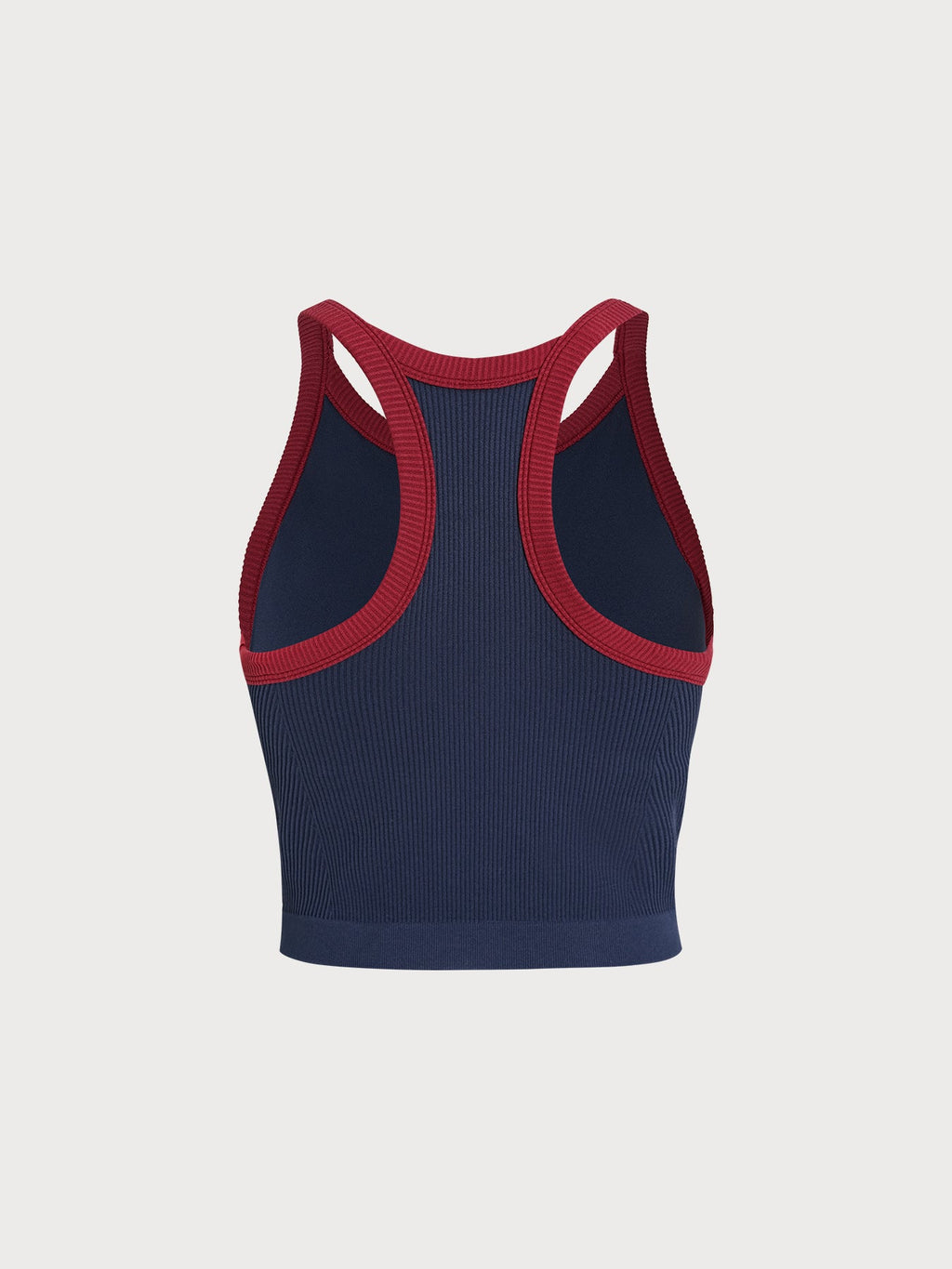 Navy Contrast Trim Seamless Tank Top