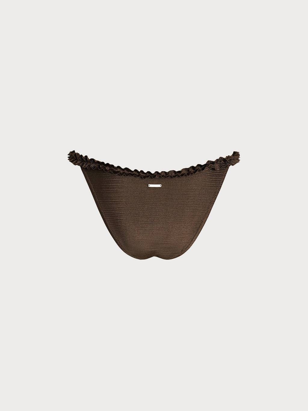 Dark Coffee Ruffled Bikini Bottom