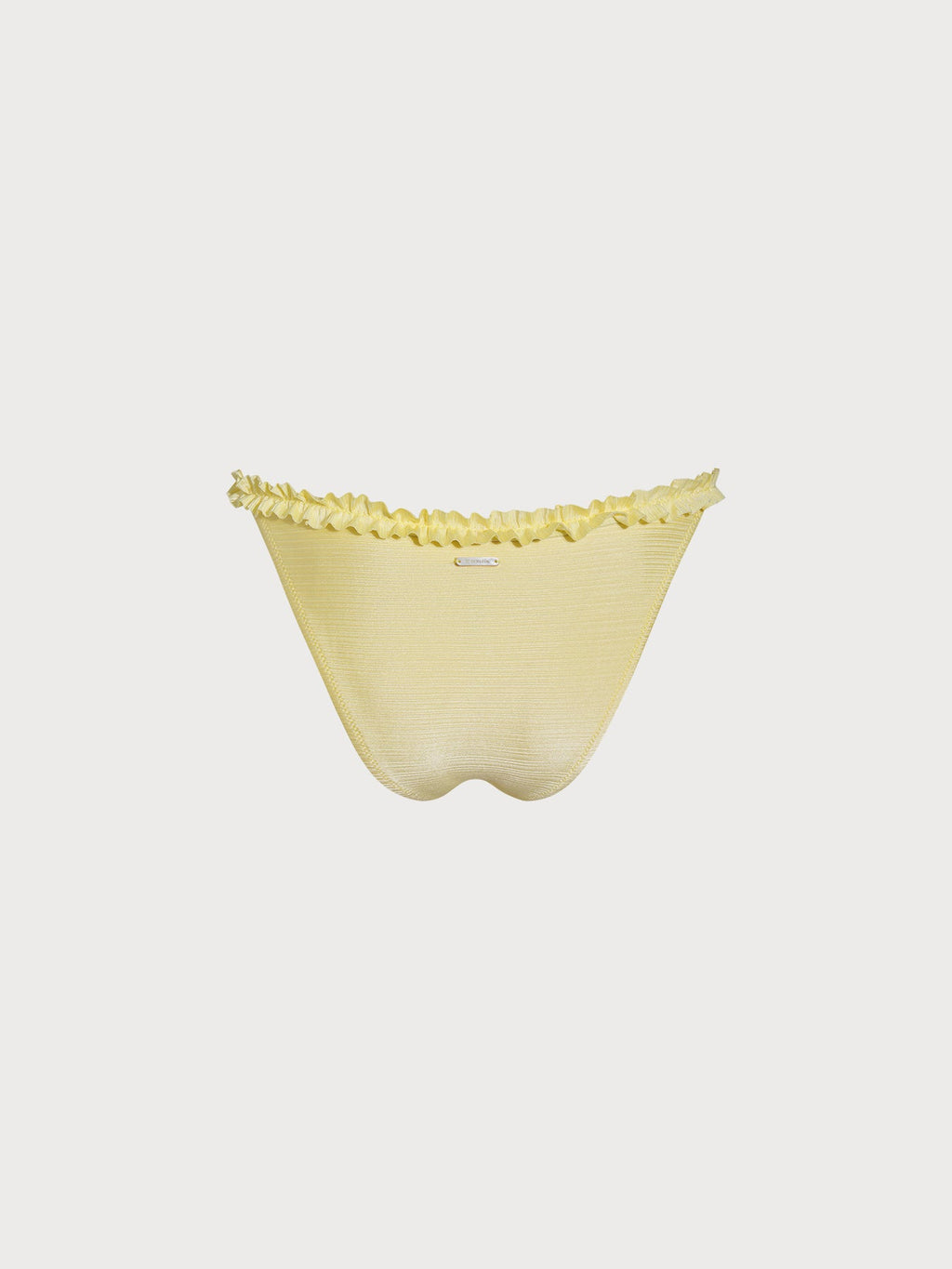 Yellow Ruffled Bikini Bottom