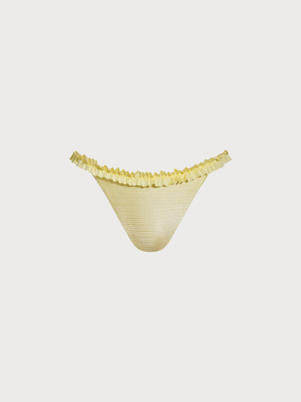 Yellow Ruffled Bikini Bottom