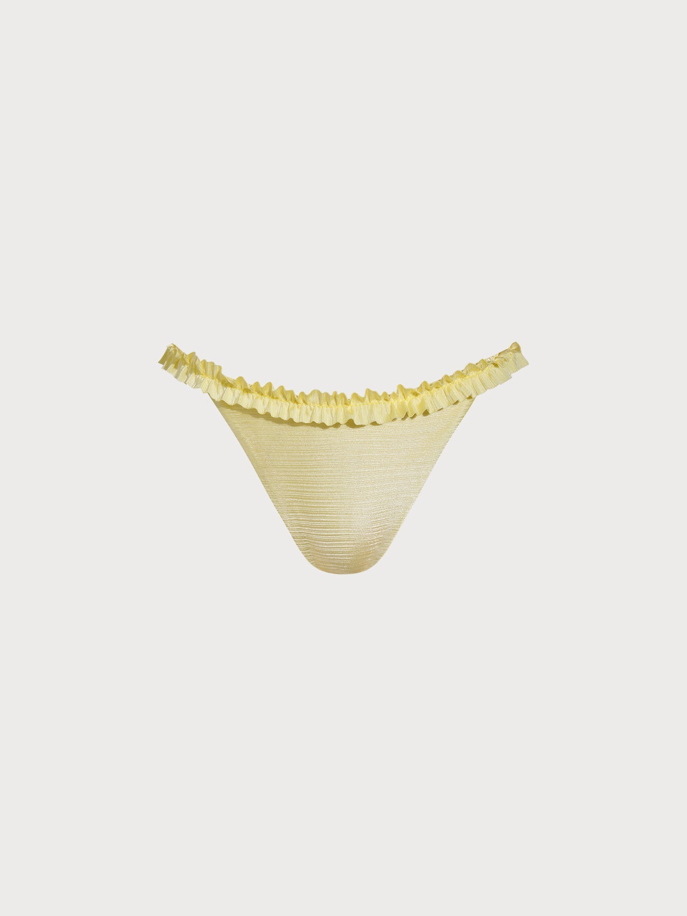 Yellow Ruffled Bikini Bottom