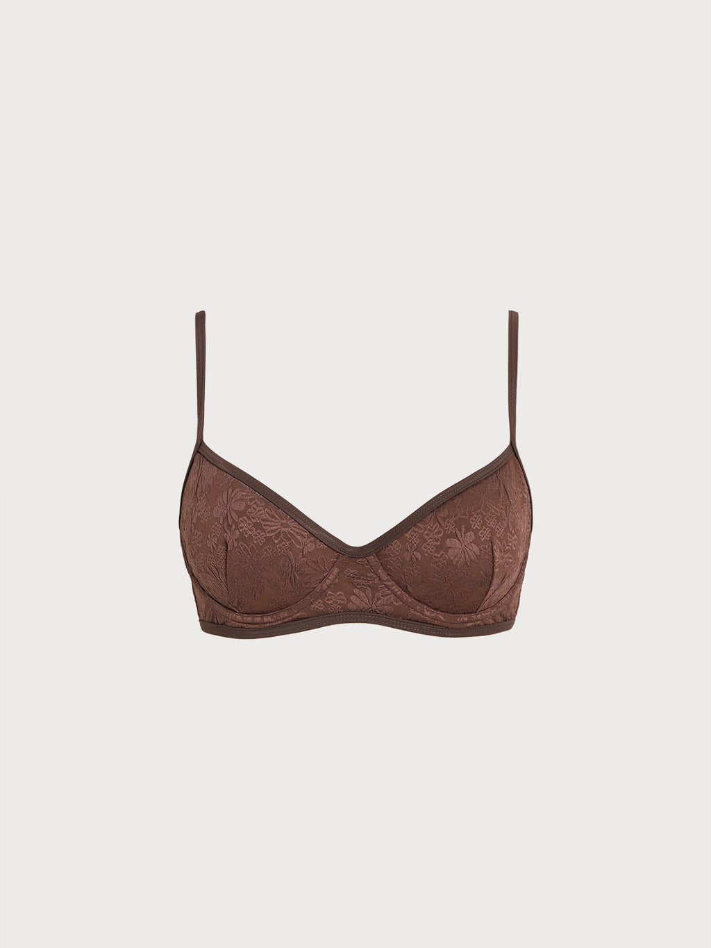 Coffee Jacquard Triangle Surf Top