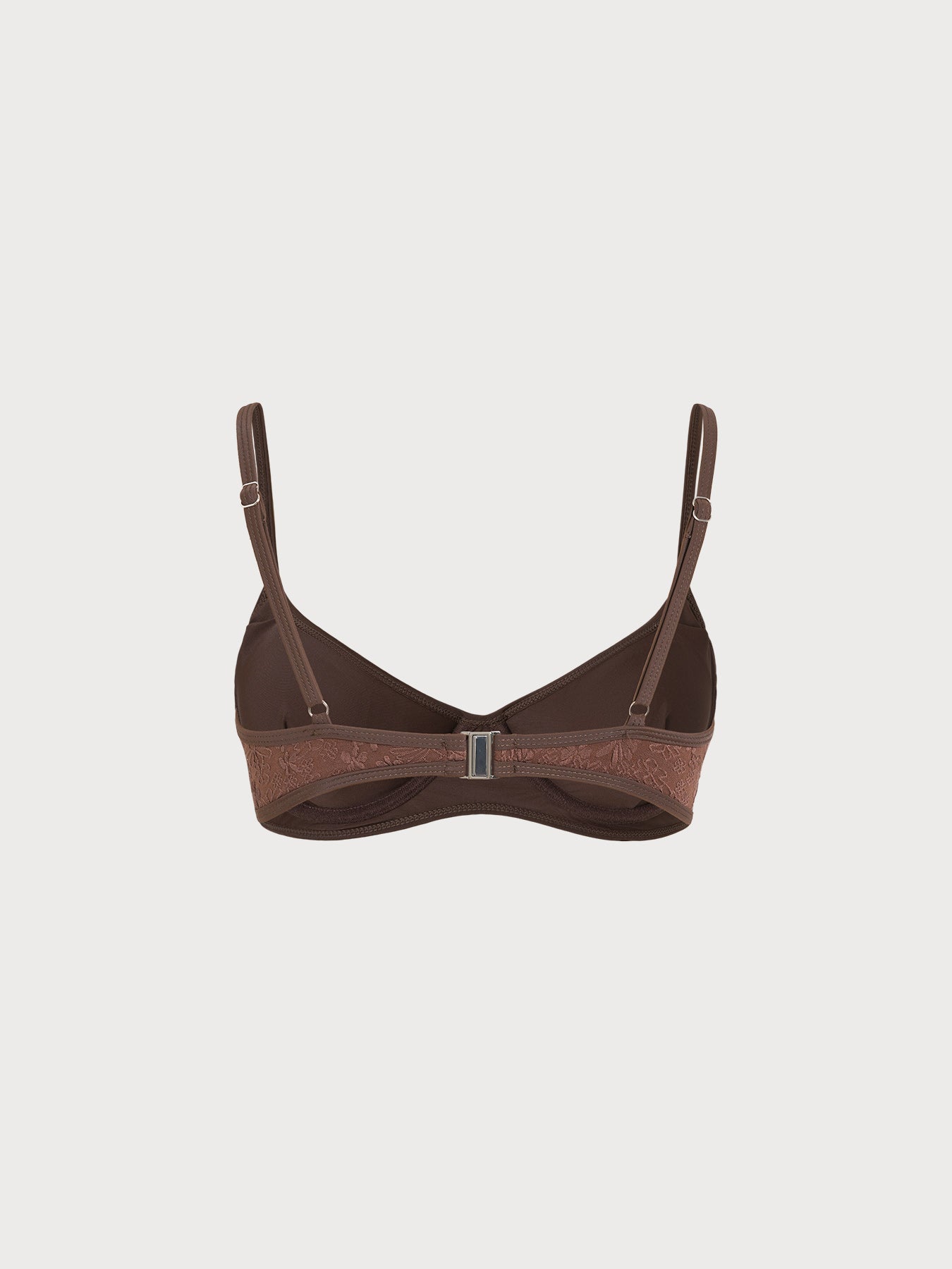 Coffee Jacquard Triangle Surf Top