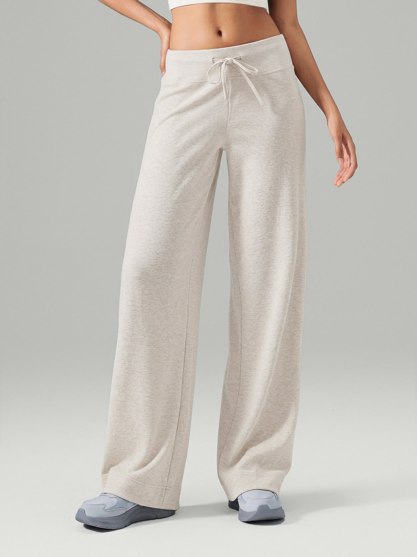 Apricot Drawstring Wide Leg Lounge Pants