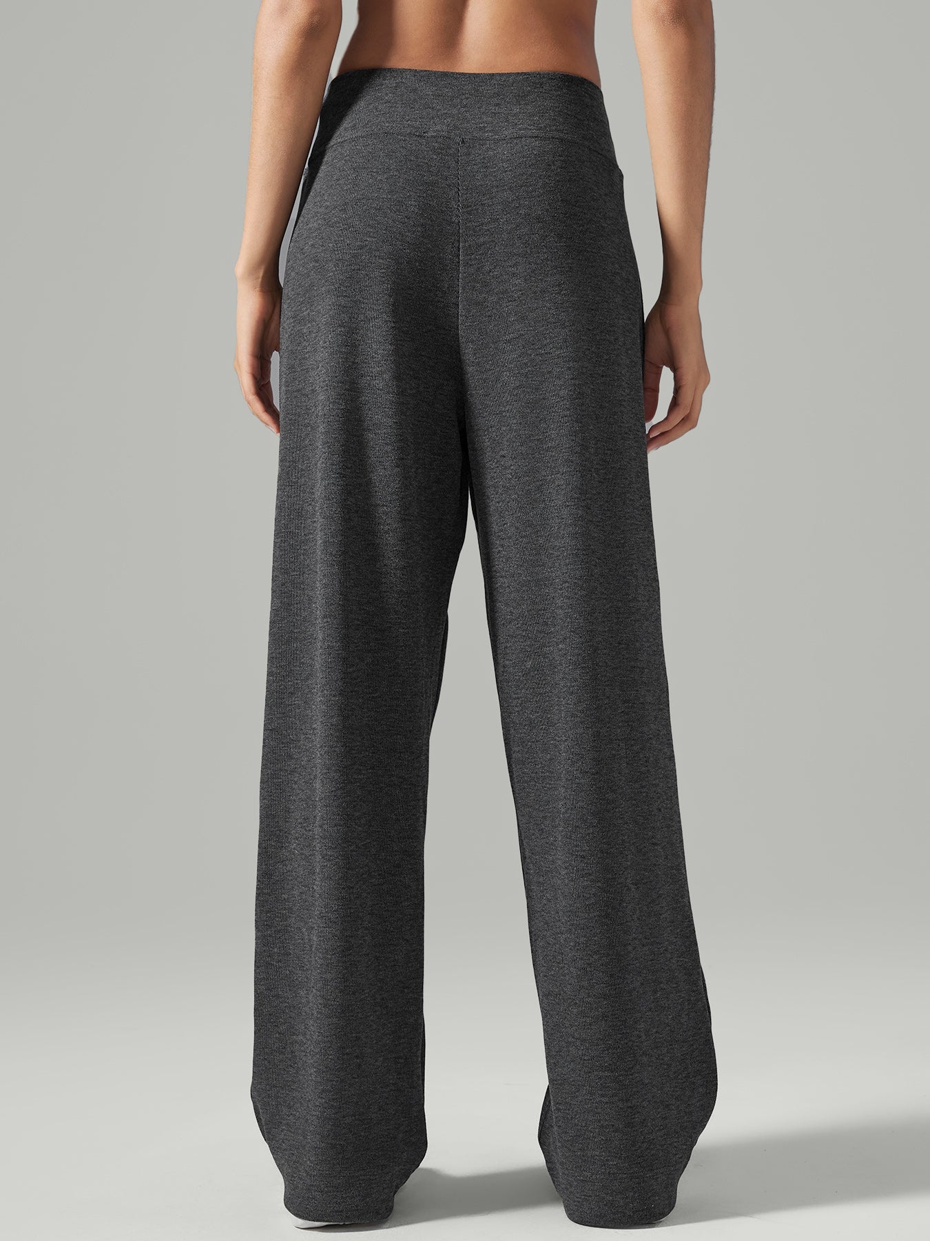Black Drawstring Wide Leg Lounge Pants