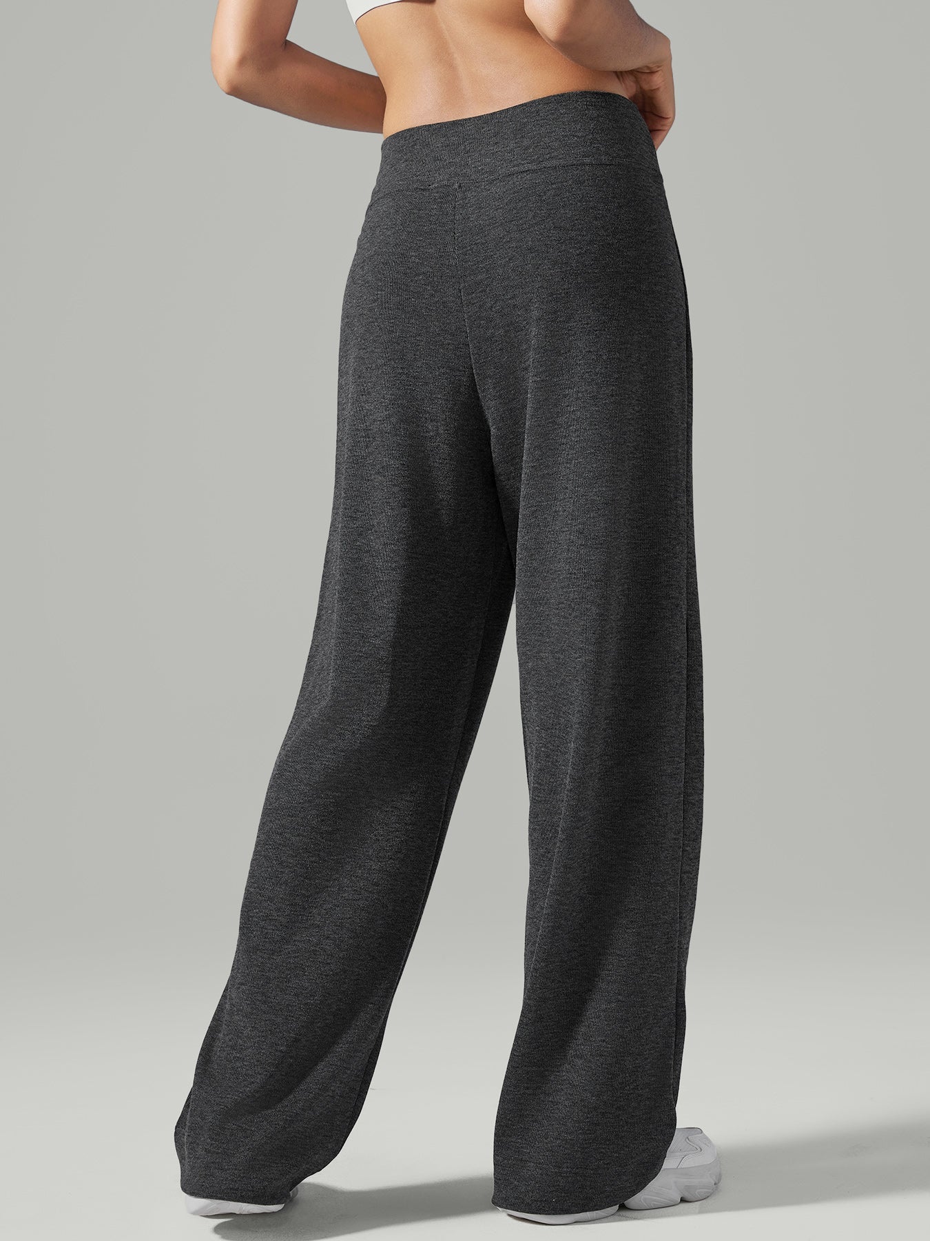Black Drawstring Wide Leg Lounge Pants