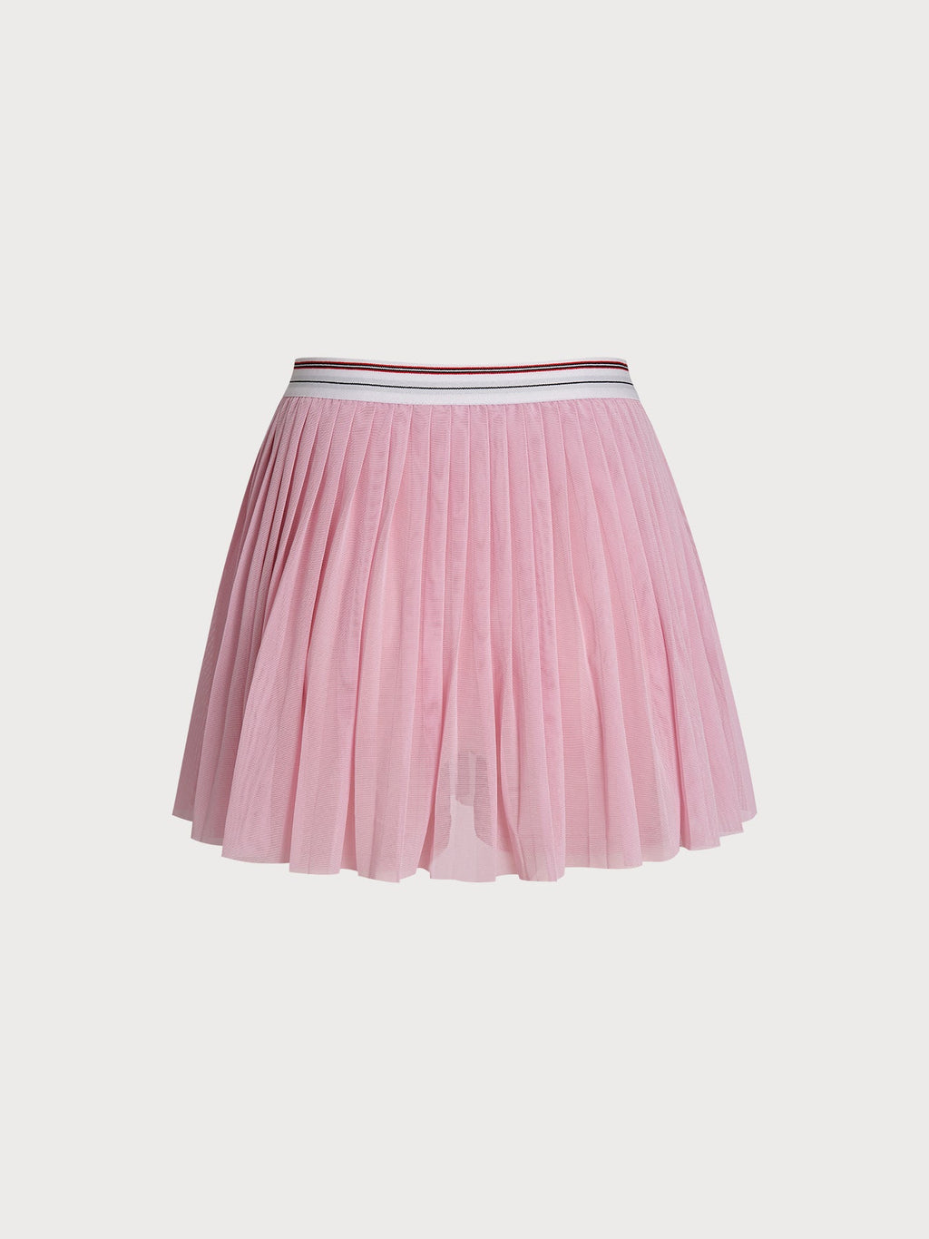 Light Pink Pleated A-Line Sports Skirt
