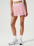 Light Pink Pleated A-Line Sports Skirt