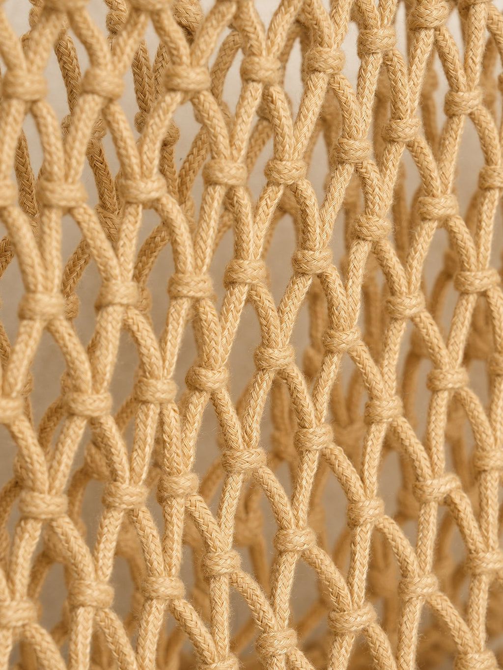 Khaki Knit Woven Mesh Tote Bag