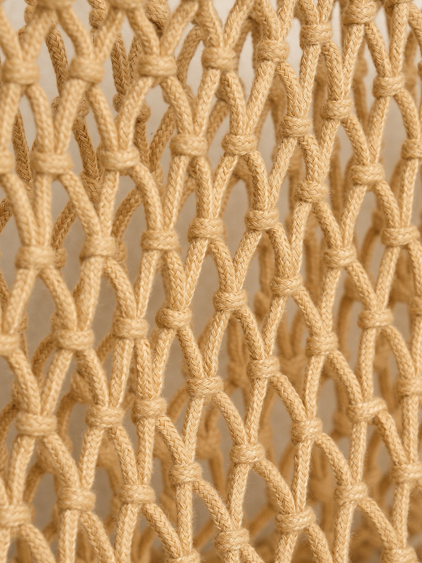 Khaki Knit Woven Mesh Tote Bag