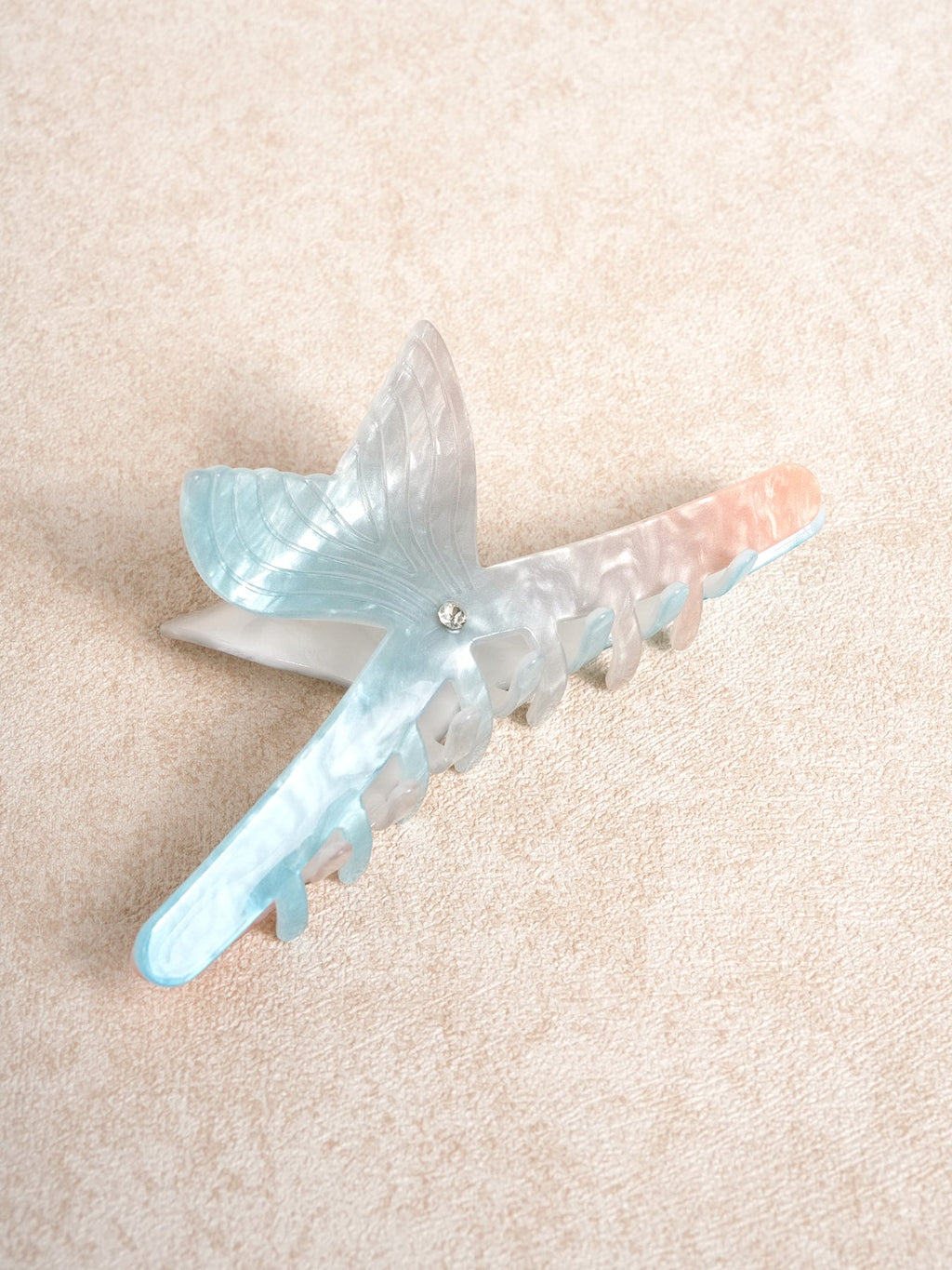 Light Blue Plastic Gradient Hair Clip