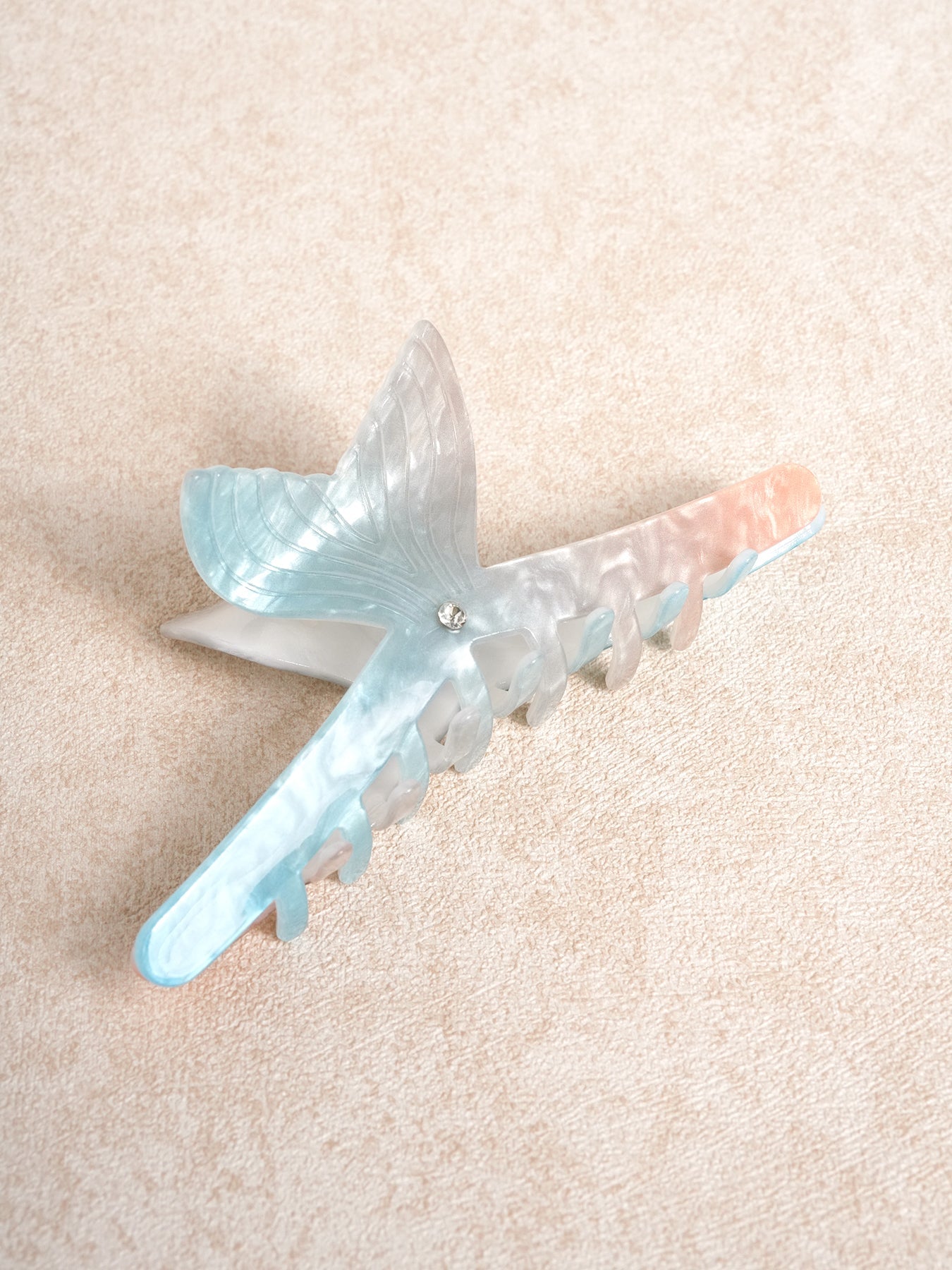 Light Blue Plastic Gradient Hair Clip