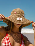 Brown Vintage Apple Woven Straw Hat