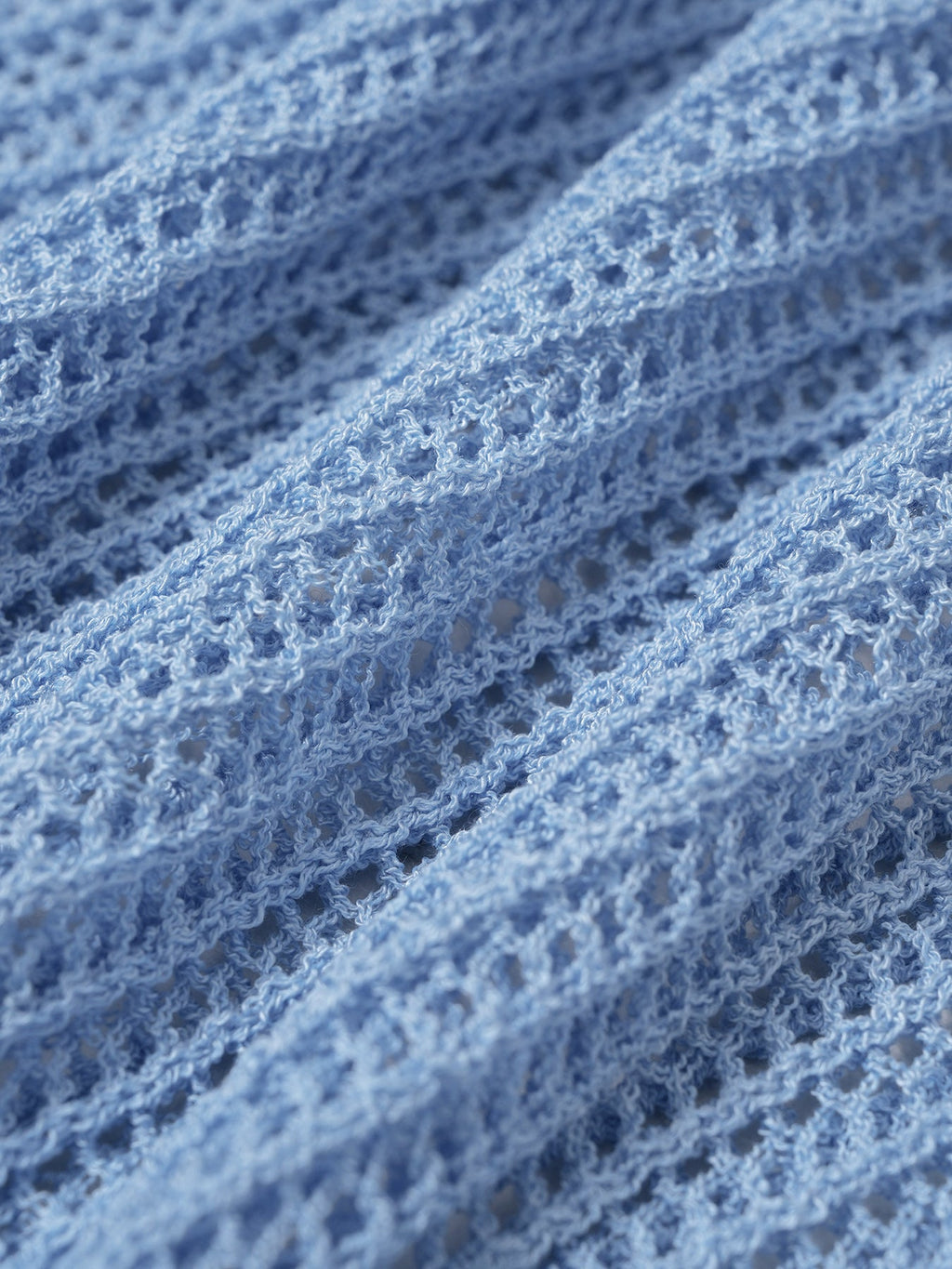 Blue Knit Crochet Cover-up