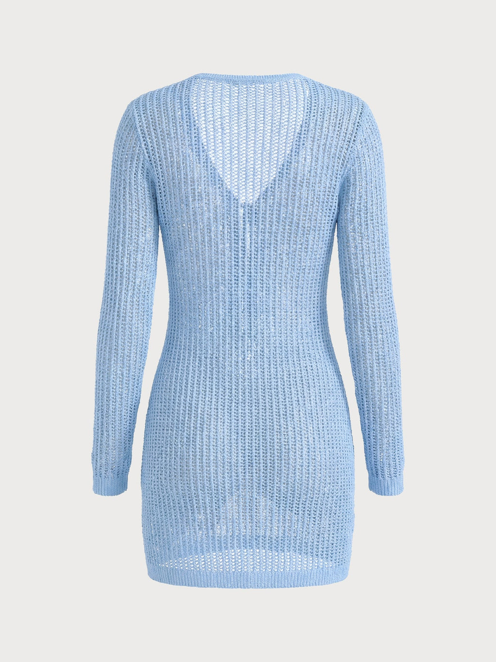 Blue Knit Crochet Cover-up