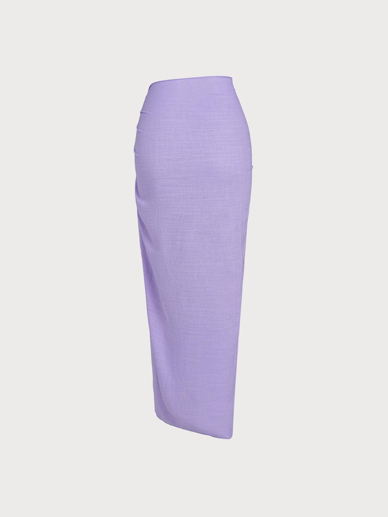 Purple Wrap Cover-Up Midi Skirt